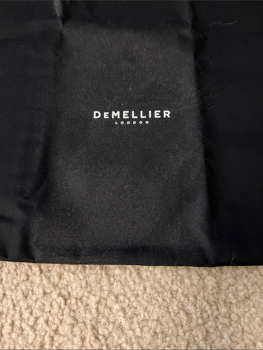 DeMellier Black Drawstring Logo Dust Bag - Picture 2 of 3